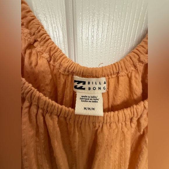 Billabong Endless Shore Puff Sleeve Maxi Dress – Women’s Medium, Pinstripe Boho - Picture 4 of 6